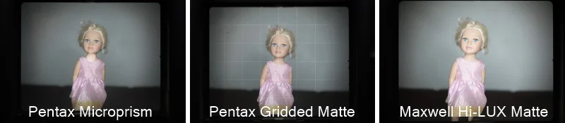 Pentax 67 Focusing Screen Comparison