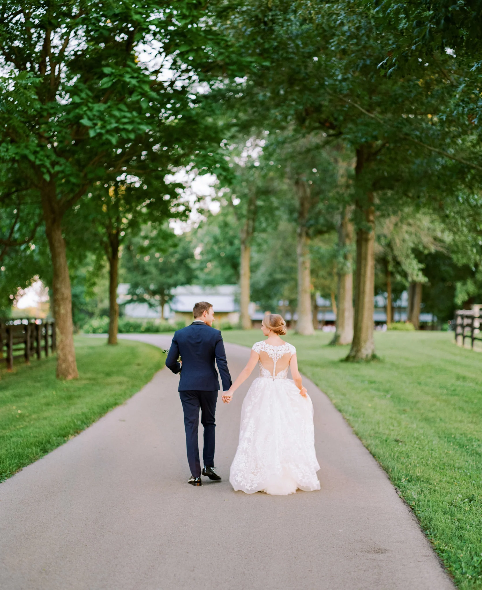 Sunset image from Jon & Emily’s Polo Barn Wedding in Lexington Ky taken with Pentax 67 and Portra 800 rated at 800 ISO