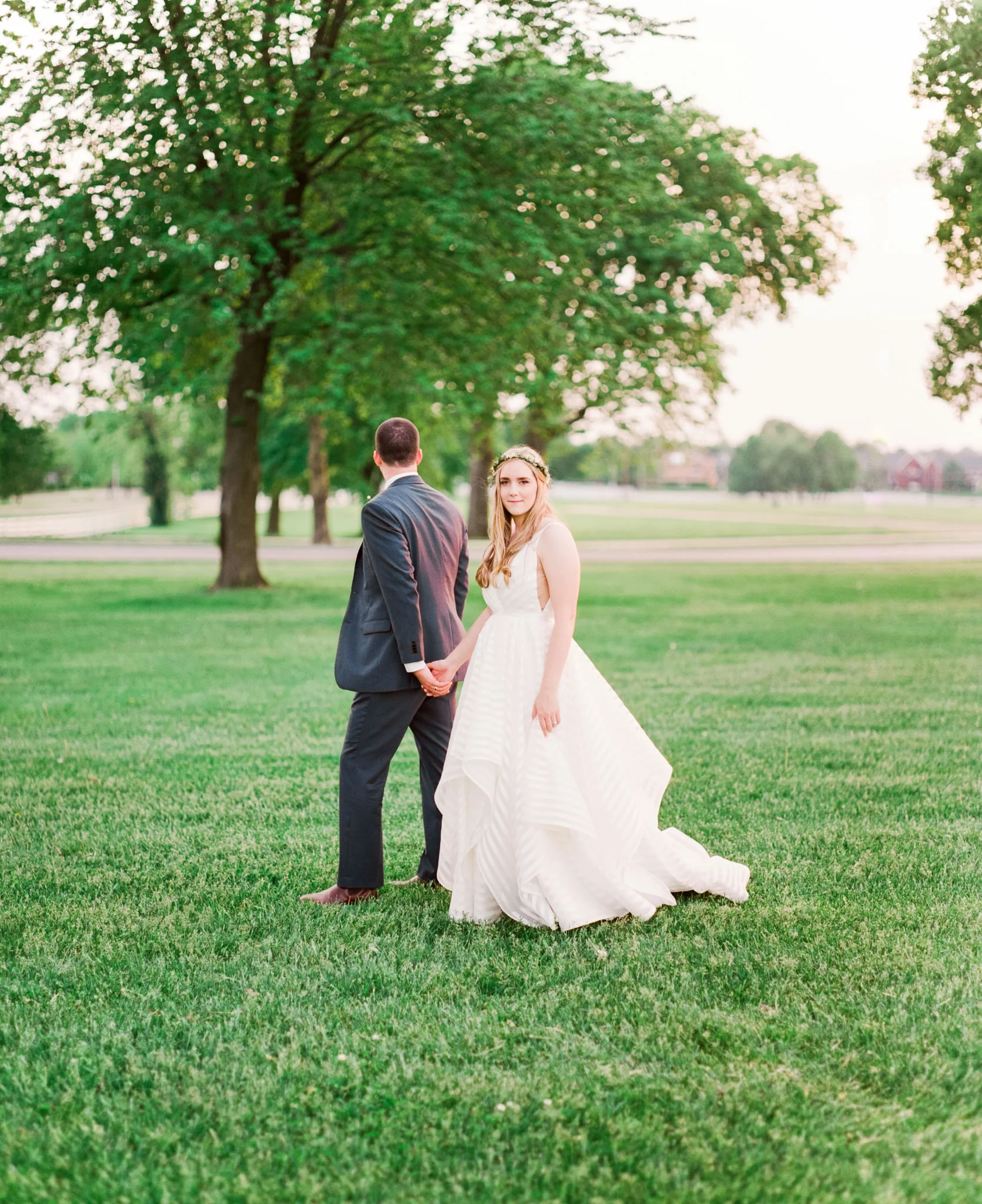 Image of bride and groom taken using a Pentax 67 and SMC 105mm f/2.4