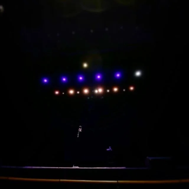 Drove almost five hours from Tulsa to Manhattan, KS to sit in front of this mic with @deathstardarling to see @christhile in a solo show!!! I can&rsquo;t contain my excitement and really wish he wasn&rsquo;t heading straight to Lawrence after the per