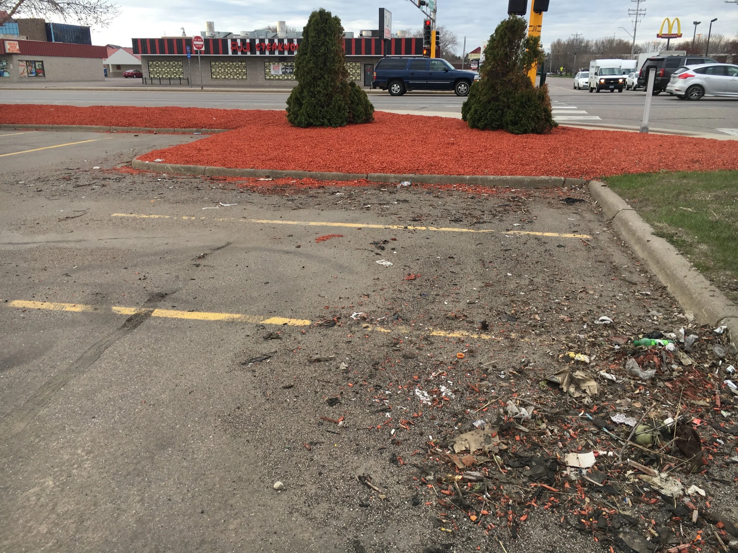 Snow Piles collect months of garbage make sure to get those cleaned up!