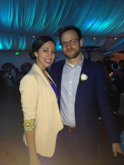 Here's a picture of us at our friend's wedding reception. It's the last picture we have of our family of 2!