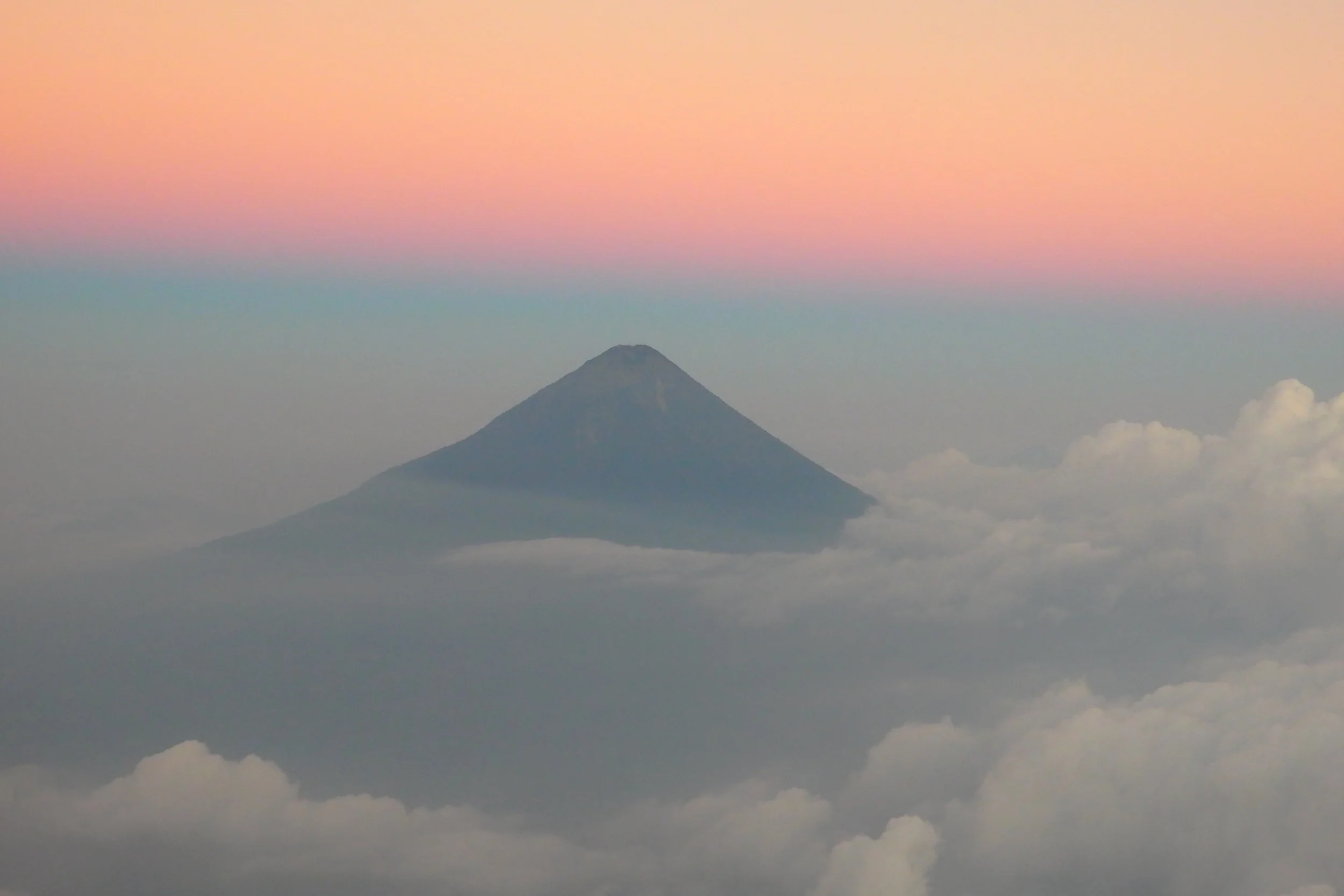 Volcano Agua in the distance as seen from Fuego 