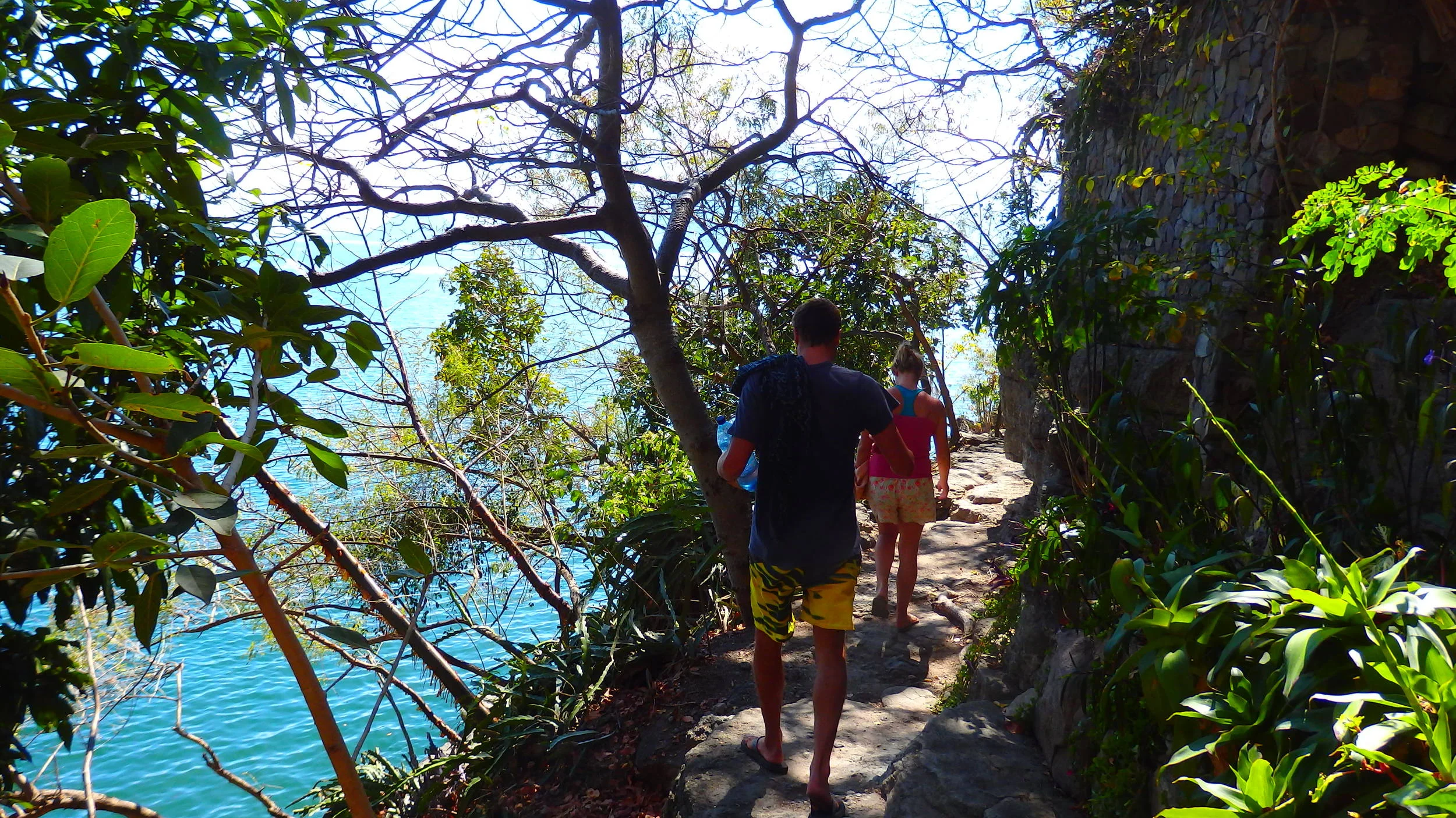  Walking around the bay, Lake Atitlan 