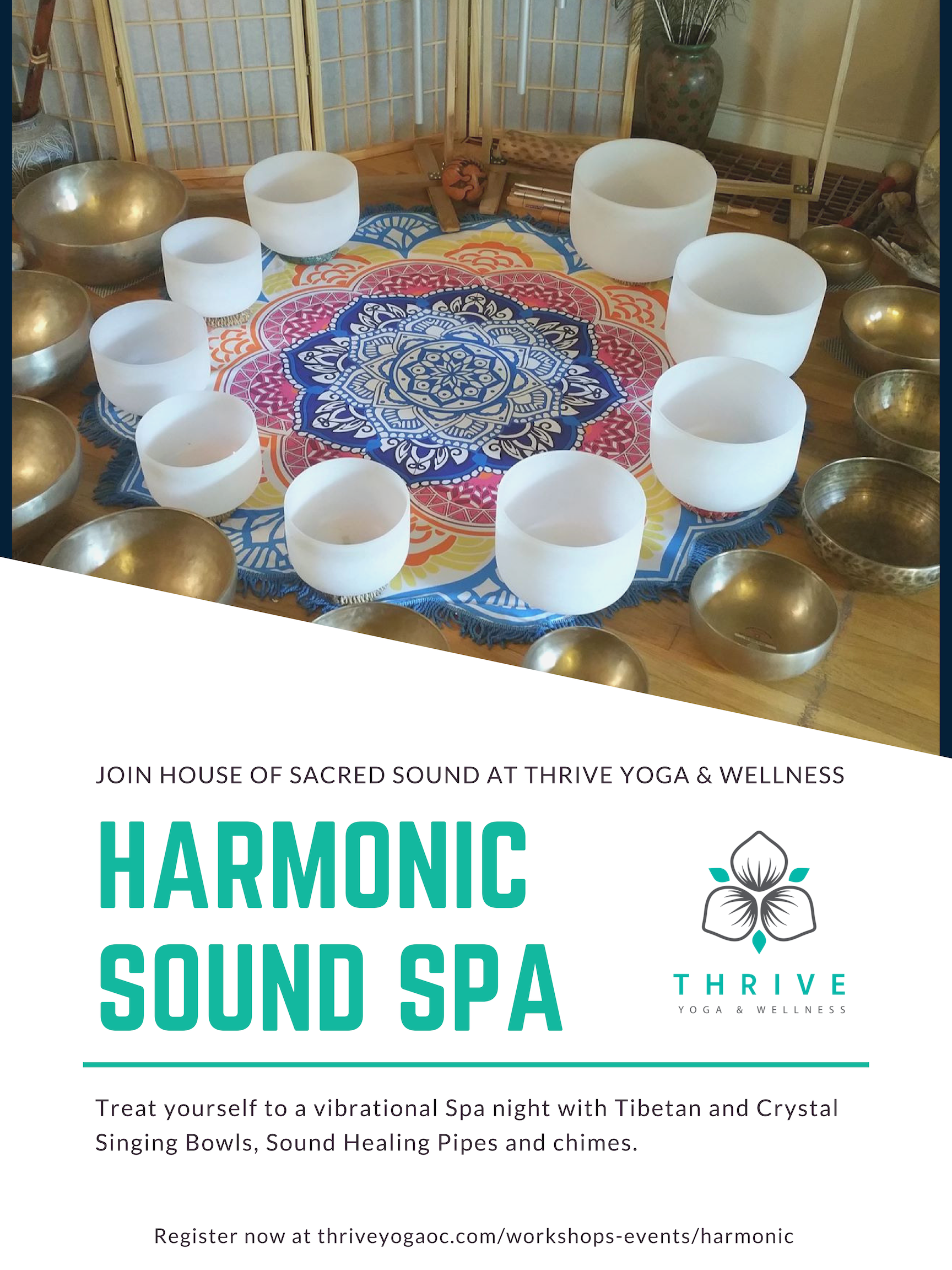 Luxuriate in beautifully played harmonic sound vibrations as they massage and blissfully relax you. You will be rejuvenated at the cellular level as these frequencies are intricately woven throughout your body creating a sense of well-being and inner peace. Your Chakra's will be finely turned along with your nervous system and other body systems. Joining us will be Tibetan & Crystal Singing Bowls, chimes and Sound Healing Pipes. Sound frequencies when combined expertly bring balance to the emotional, mental and physical bodies. Those who participated in a Sound Healing experience on a regular basis will notice they manage their lives better in all respects. There won’t be as many emotional highs and lows and life tends to move along with more flow. Our body is like an orchestra, each part has its own resonating frequency. All of the parts played together create a beautiful song unique to you. When we get out of tune due to stress, our body will play ”out of tune’ creating tension, pain, and dis-ease. Sounding Healing is designed to bring you back into tune, dissolving separating and creating a reconnecting and grounding effect.