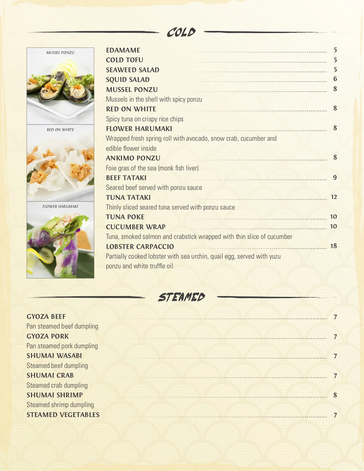 Menu — SUSHI GO
