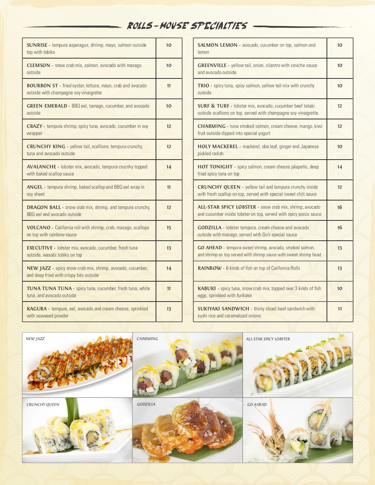 Menu — SUSHI GO