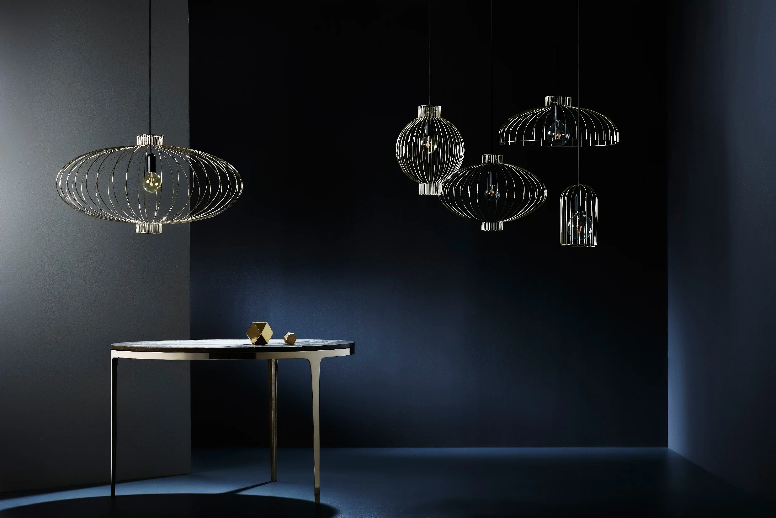 Nudie Pendant collection in brass