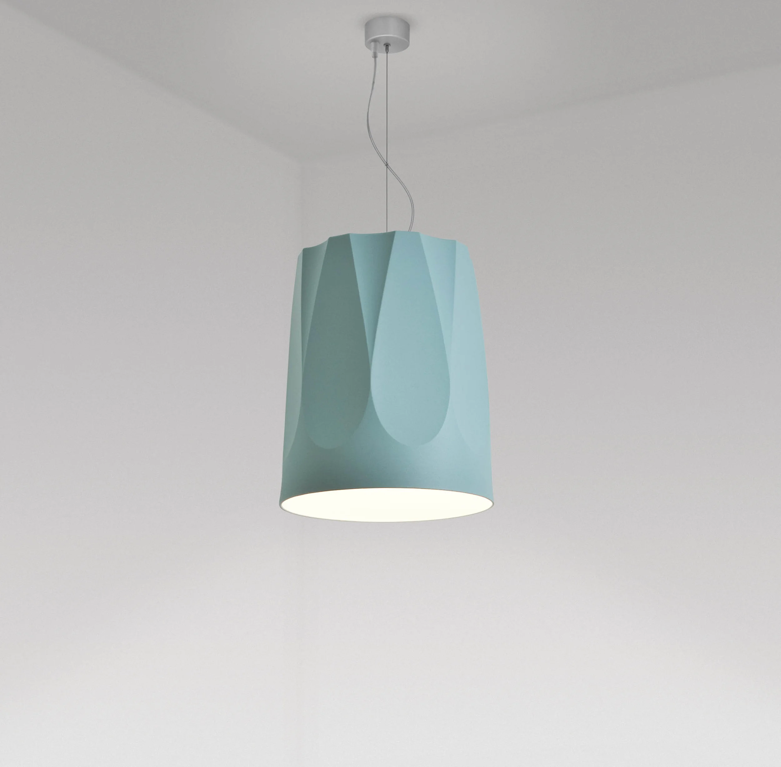 Glass Collection Latte Pendant in mint