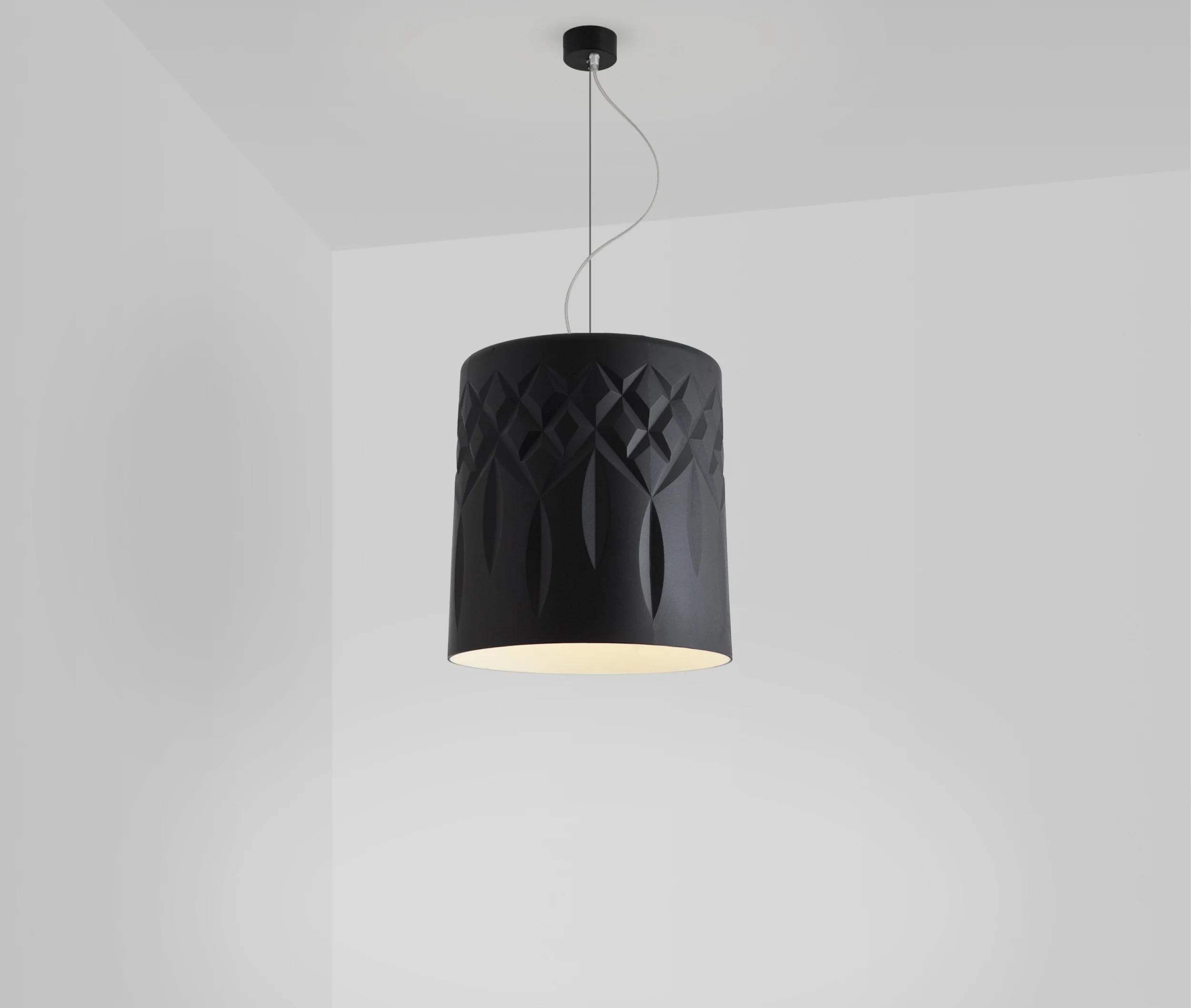 Glass Collection Crystal Pendant in black