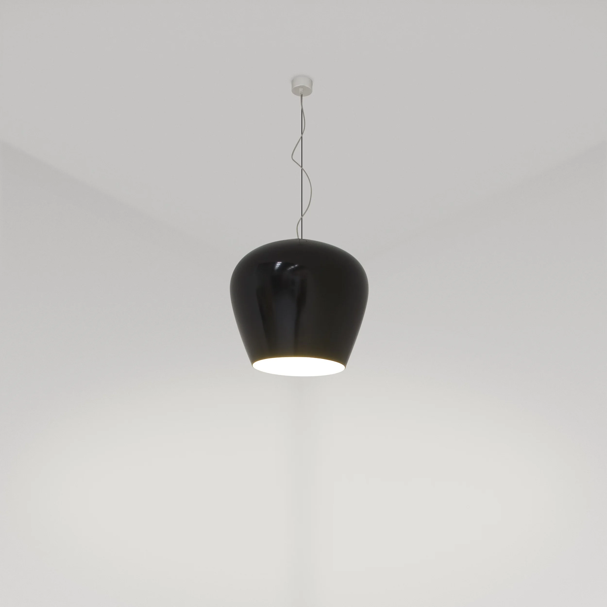 Glass Collection Cognac Pendant in black