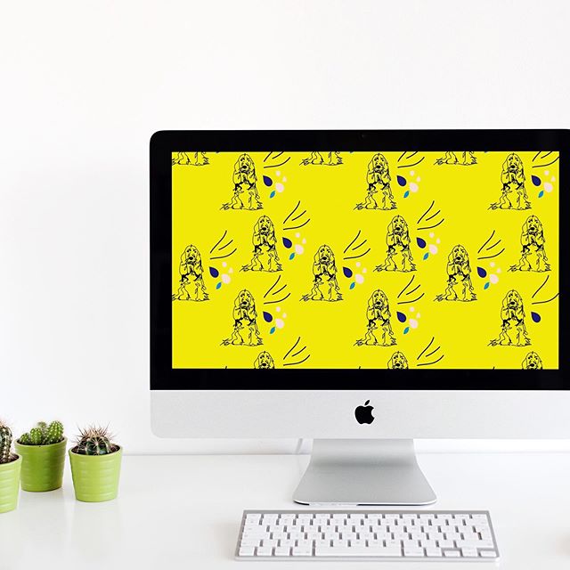 🐶💻🖥💕 It&rsquo;s been a while between drinks, but new #freedesktopwallpaper up now on the site. Inspired by the greatest studio-dog of all time. 👉link in profile #desktop #doglover #free #freedownload #designbytoonice #fromordinarytoextraordinary