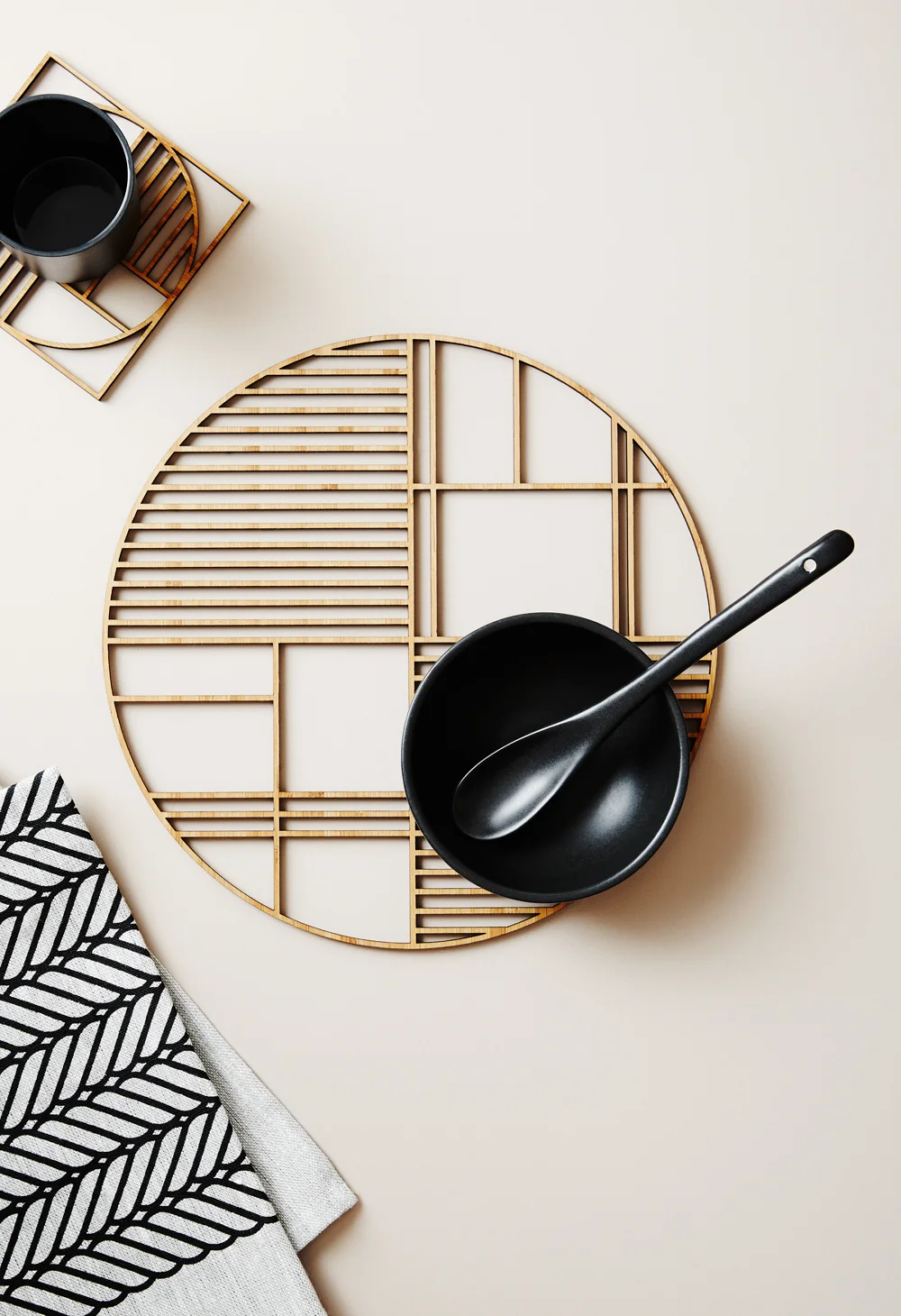 Deco Large Luxury Bamboo Trivet 