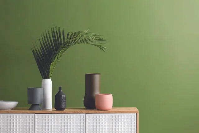 Haymes Interior Expressions low sheen acrylic in Pond Moss - part of the ‘Stark Beauty’ collection