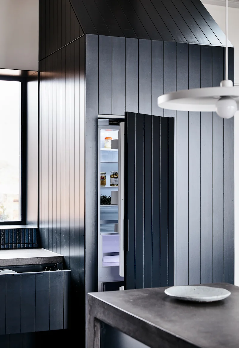 Fisher & Paykel Integrated Fridge for seamless appliance integration in the Beechworth Farmhouse kitchen | Interior design: Doherty Design Studio | Photography: Derek Swalwell | Styling: Jess Lillico