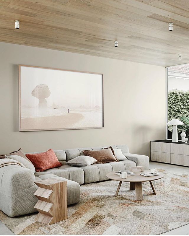 Still crushing hard on the @duluxaus 2020 Colour Forecast... This lounge room, so earthy, so gorgeous - palette &lsquo;grounded&rsquo;. Furniture &amp; Styling @breeleech 
Photography @lisacohenphoto