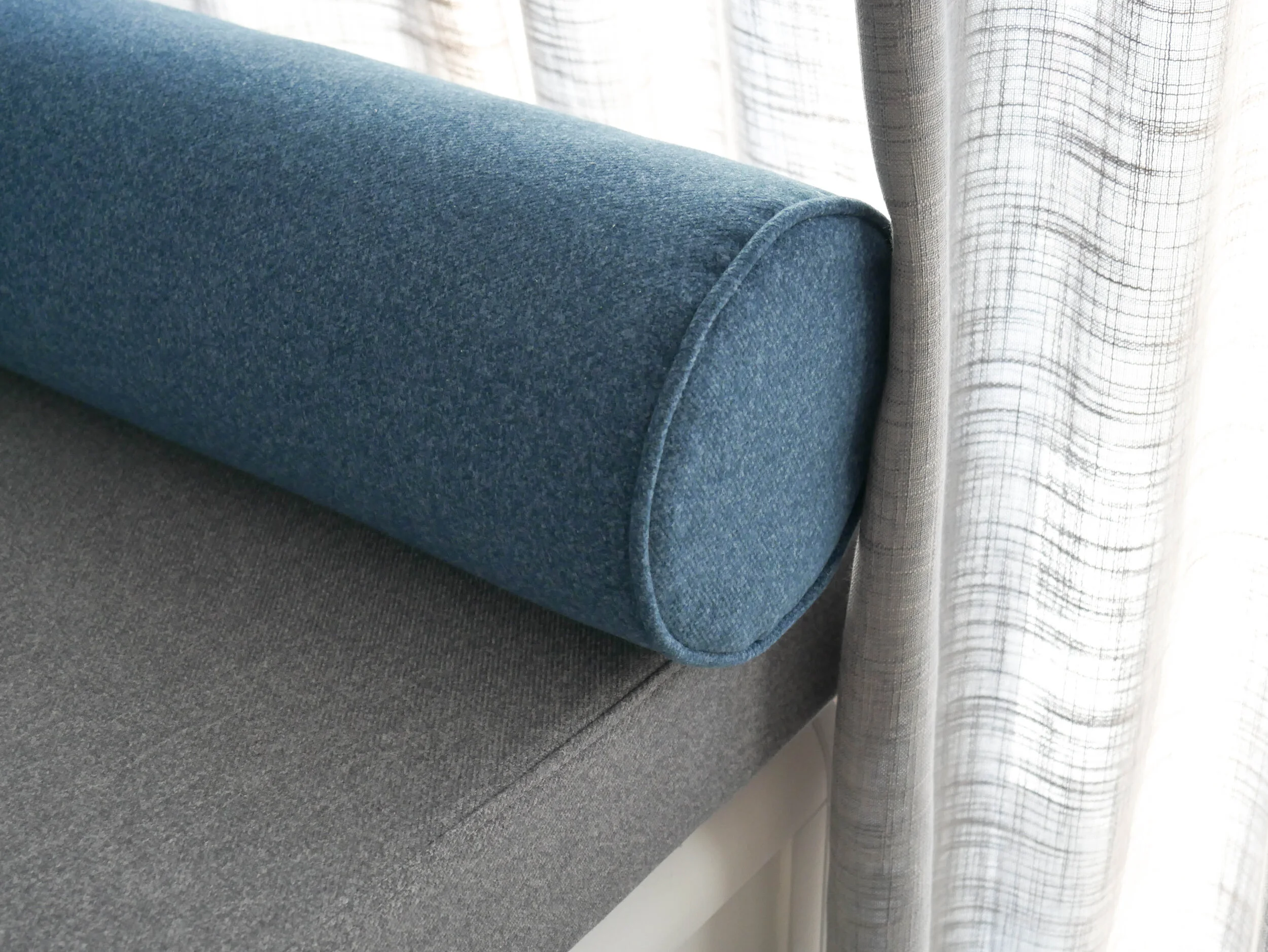 Custom bench seat cushion, bolster and cushion - by Clark Rubber