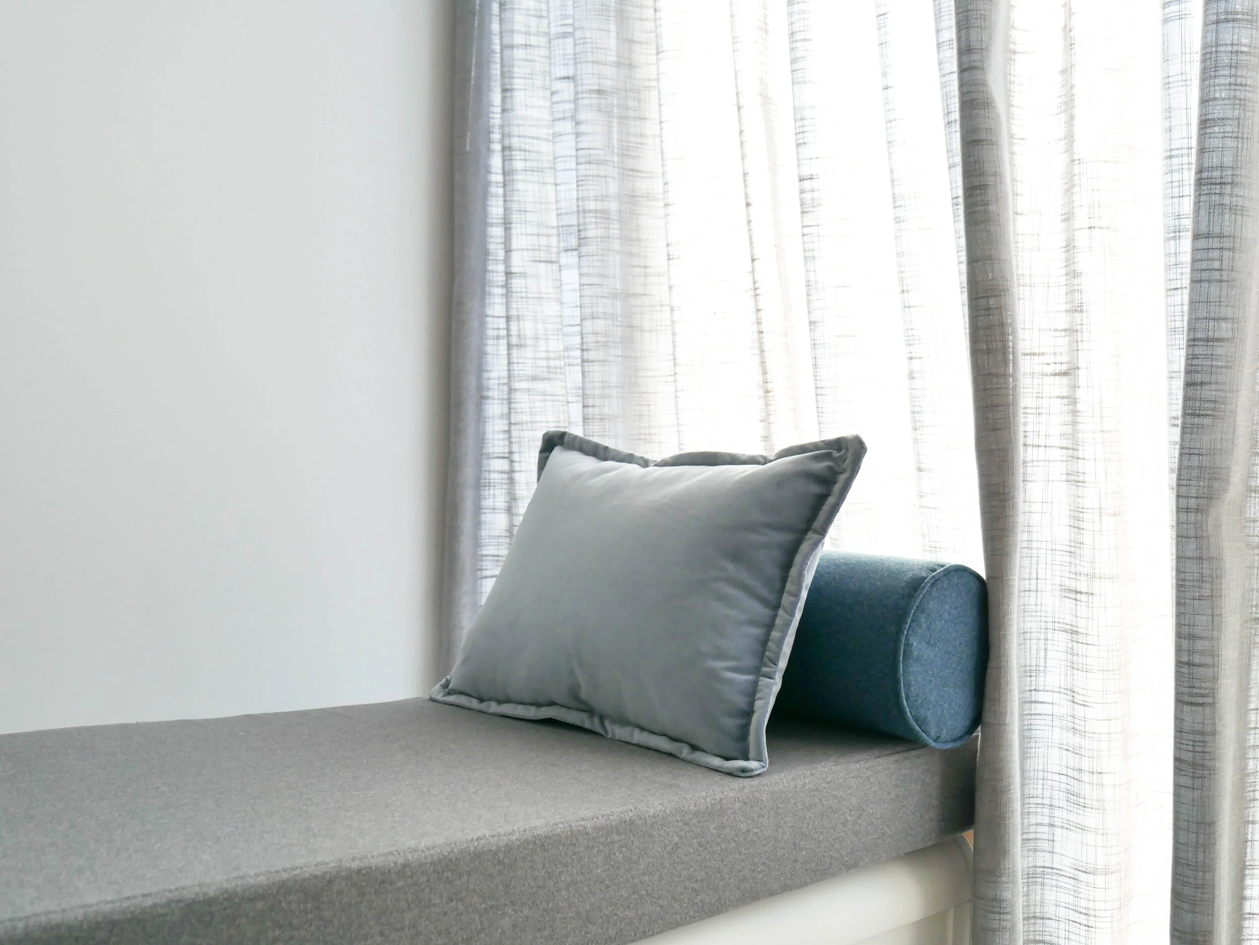 Custom bench seat cushion, bolster and cushion - by Clark Rubber