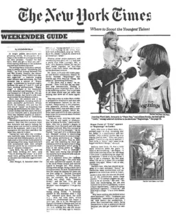 BEGINNINGS SHOWCASE featured in Cover STORY, NY TIMES ARTS & LEISURE SECTION 1981
