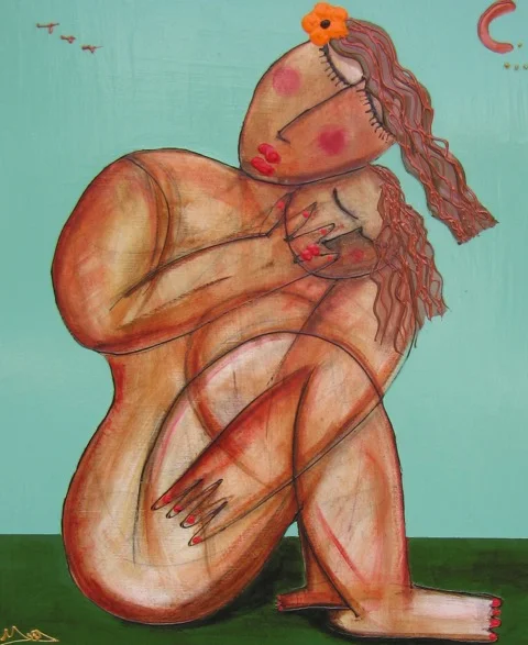'Spring Madonna” 24 X30 Acrylic on Canvas SOLD