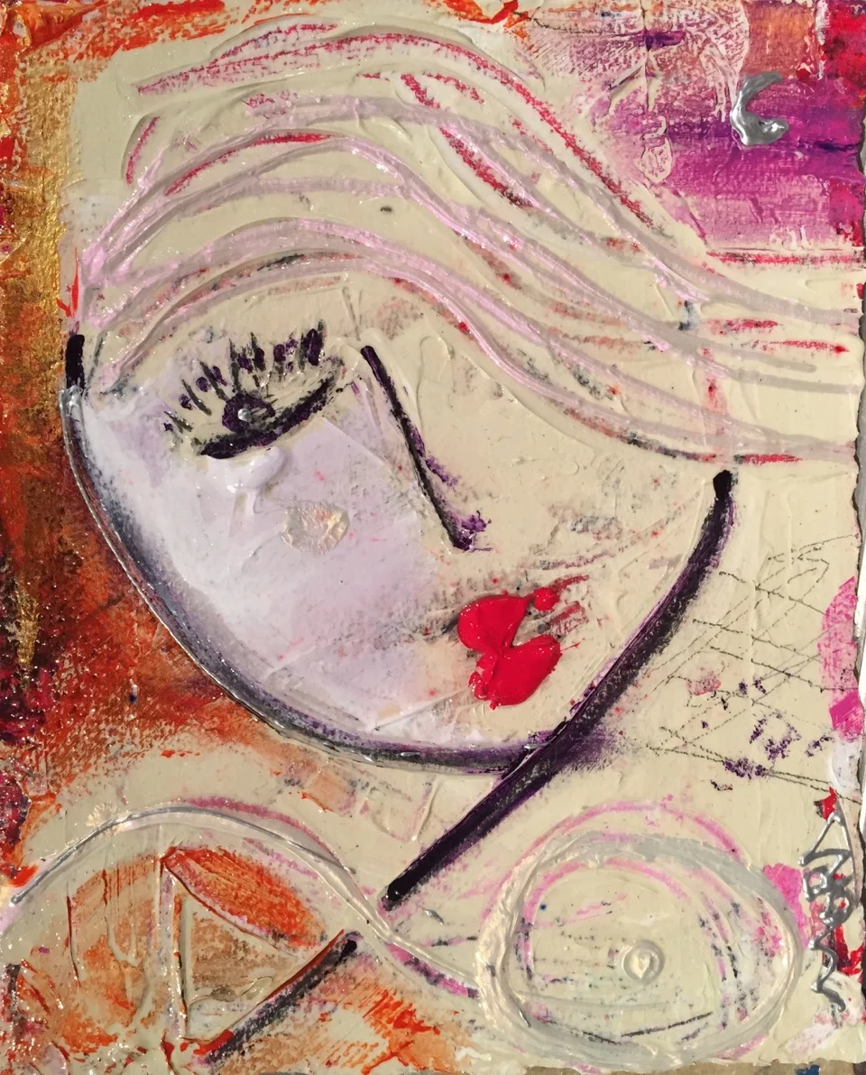  “Untitled" 8 x 10 Acrylic , Dry Pigments and Varnish SOLD