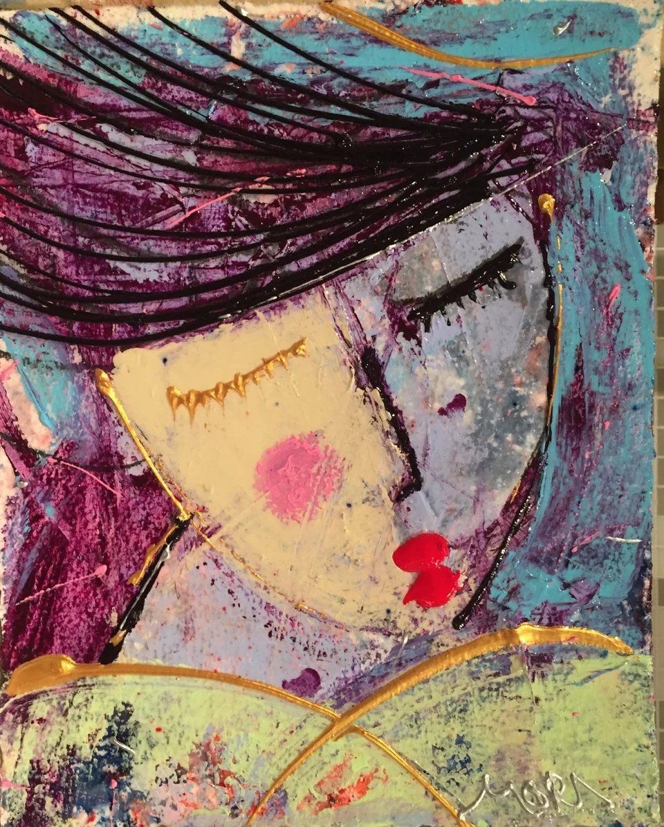  “Untitled" 8 x 10 Acrylic , Dry Pigments and Varnish SOLD