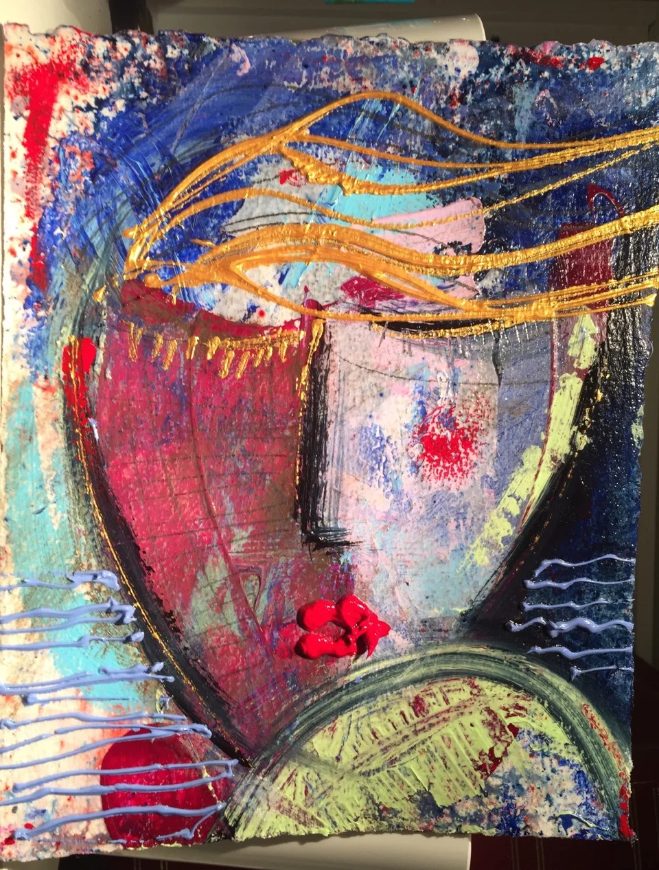  “Untitled" 8 x 10 Acrylic , Dry Pigments and Varnish SOLD