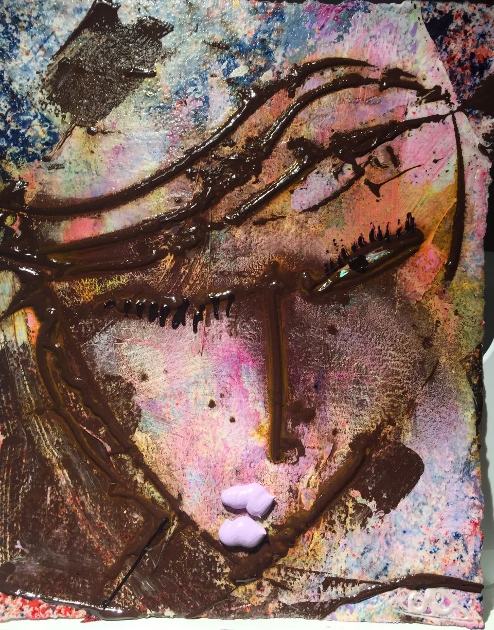  “Untitled" 8 x 10 Acrylic , Dry Pigments and Varnish SOLD