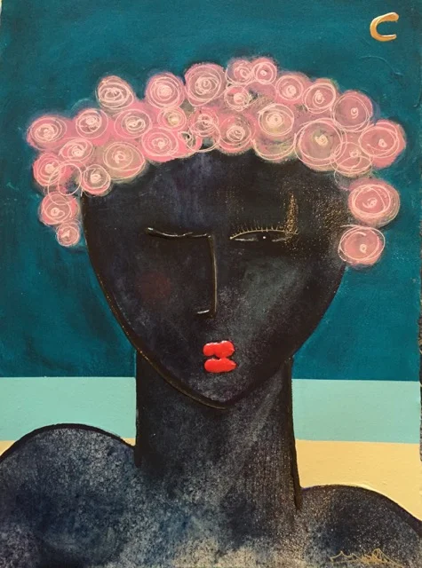 21 1/2 x 30 1/2 size “BIMINI SERIES 3", Dry pigments, Acrylic on Arches 300lb watercolor paper