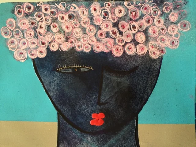 "BIMINI SERIES 4" 22 1/2 x 30 1/2 Dry pigments, Acrylic on Arches 300lb watercolor paper