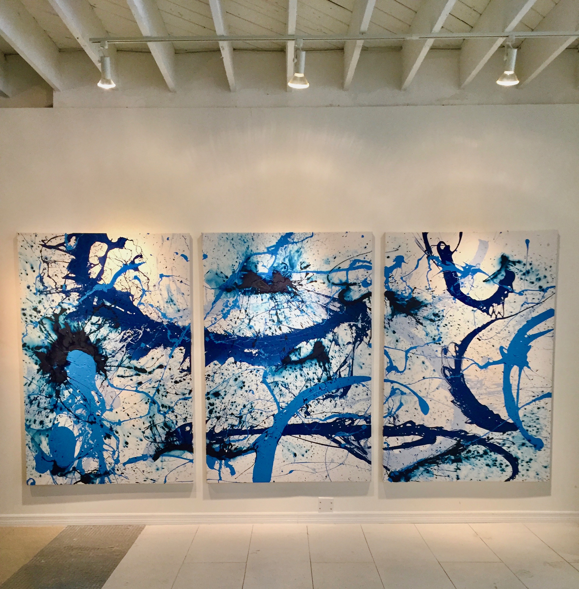   “UNTITLED”   Triptych   12ft X 6ft  Acrylic on Canvas   AVAILABLE 