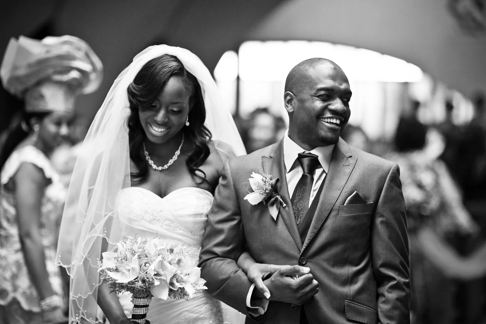 Brides hair by Onyinyechi Hair Extensions Studio - Los Angeles, CA.