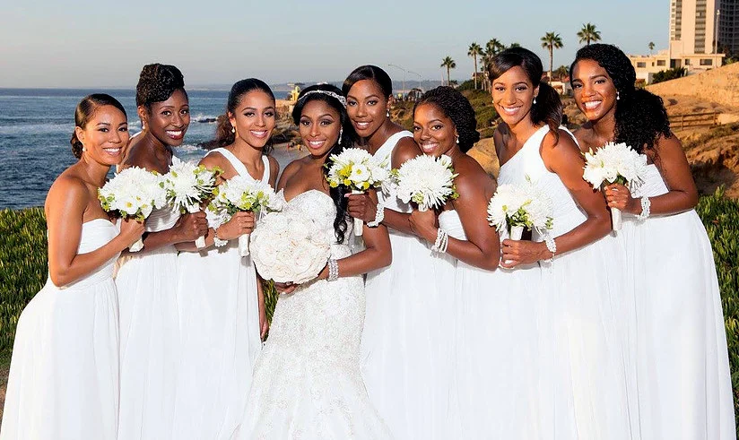 Brides hair by Onyinyechi Hair Extensions Studio - San Diego, CA.
