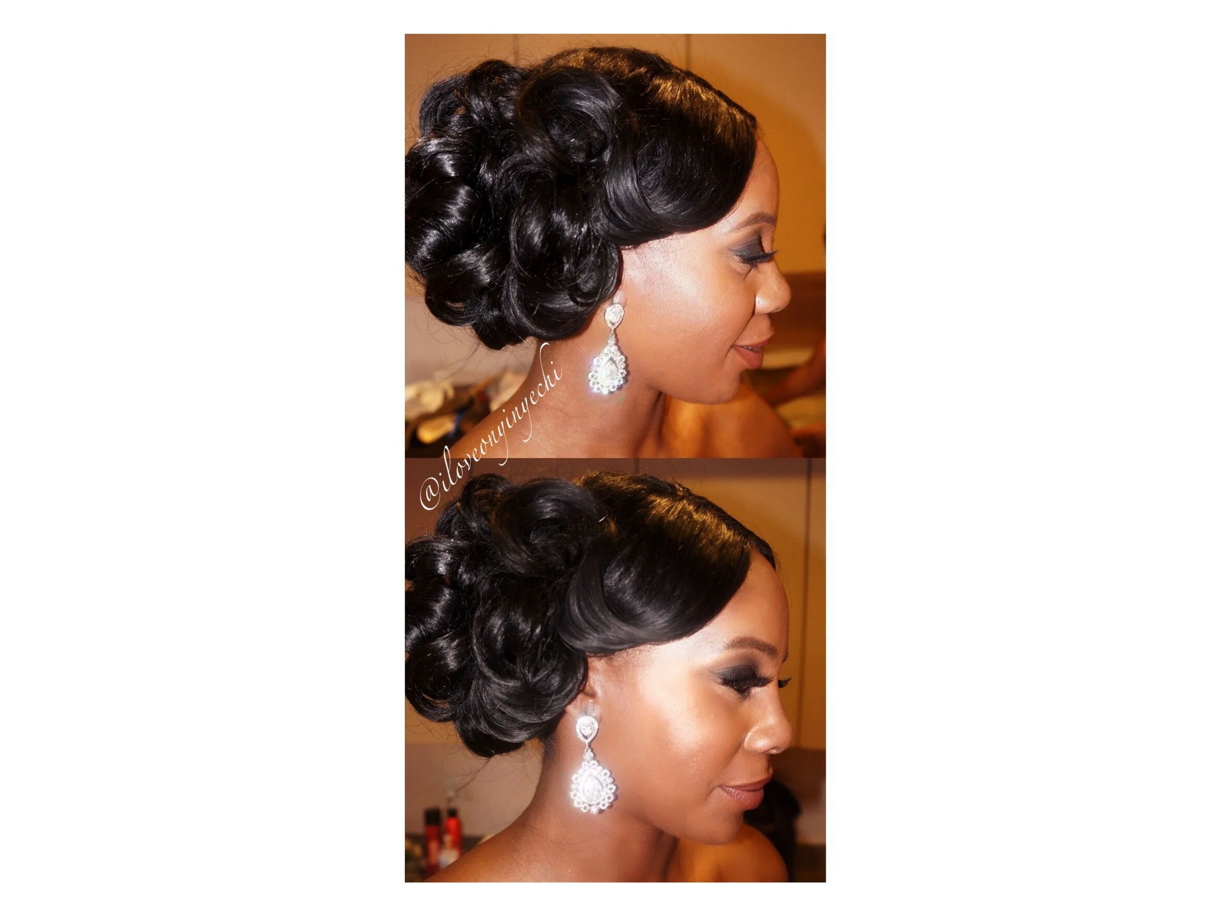 Brides hair by Onyinyechi Hair Extensions Studio - Laguna Hills, CA.