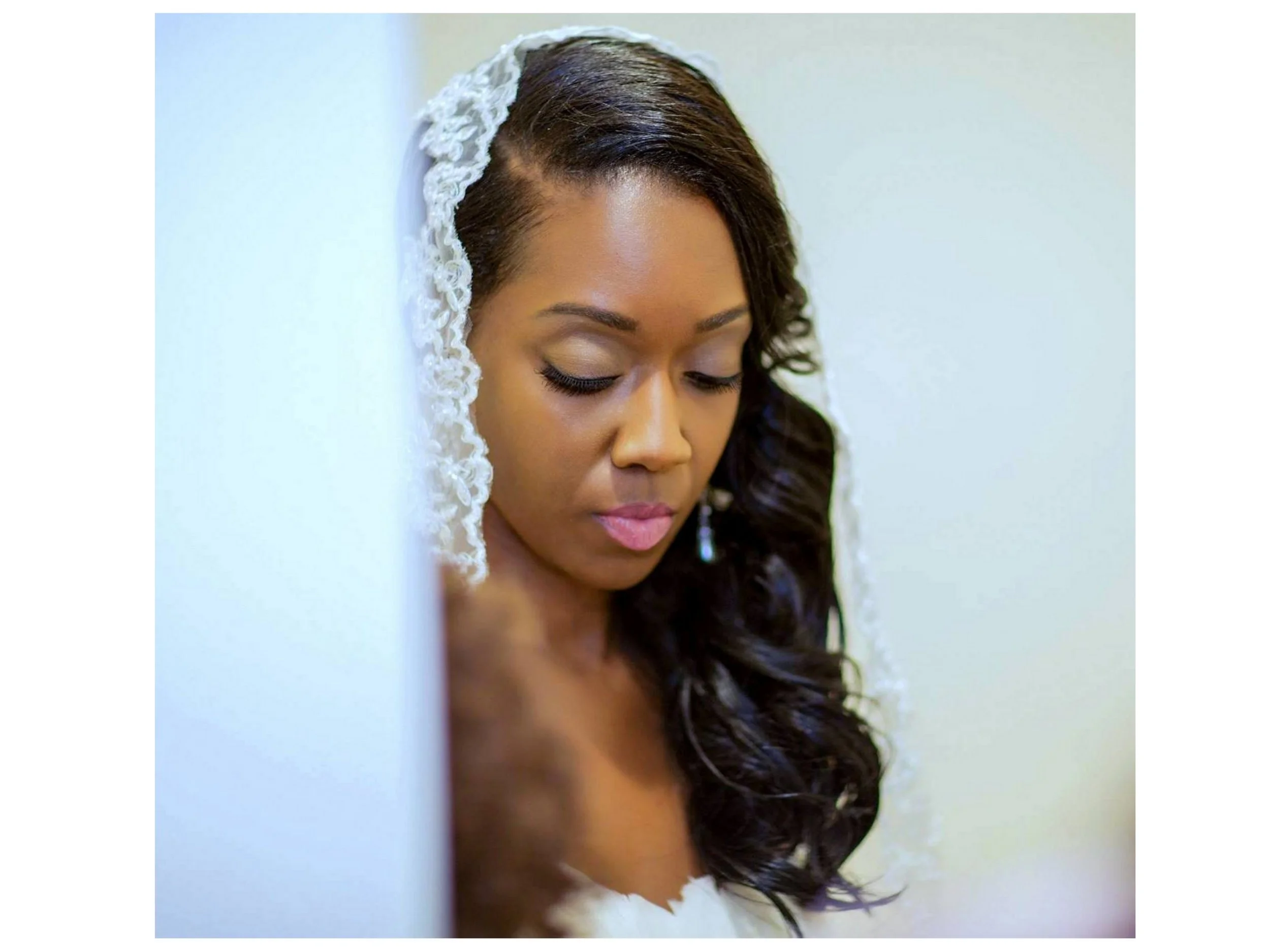 Brides hair by Onyinyechi Hair Extensions Studio - Long Beach, CA.