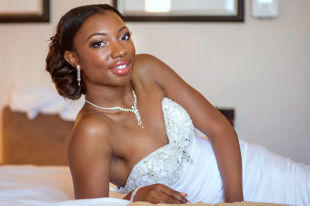 Brides hair by Onyinyechi Hair Extensions Studio - Torrance, CA.
