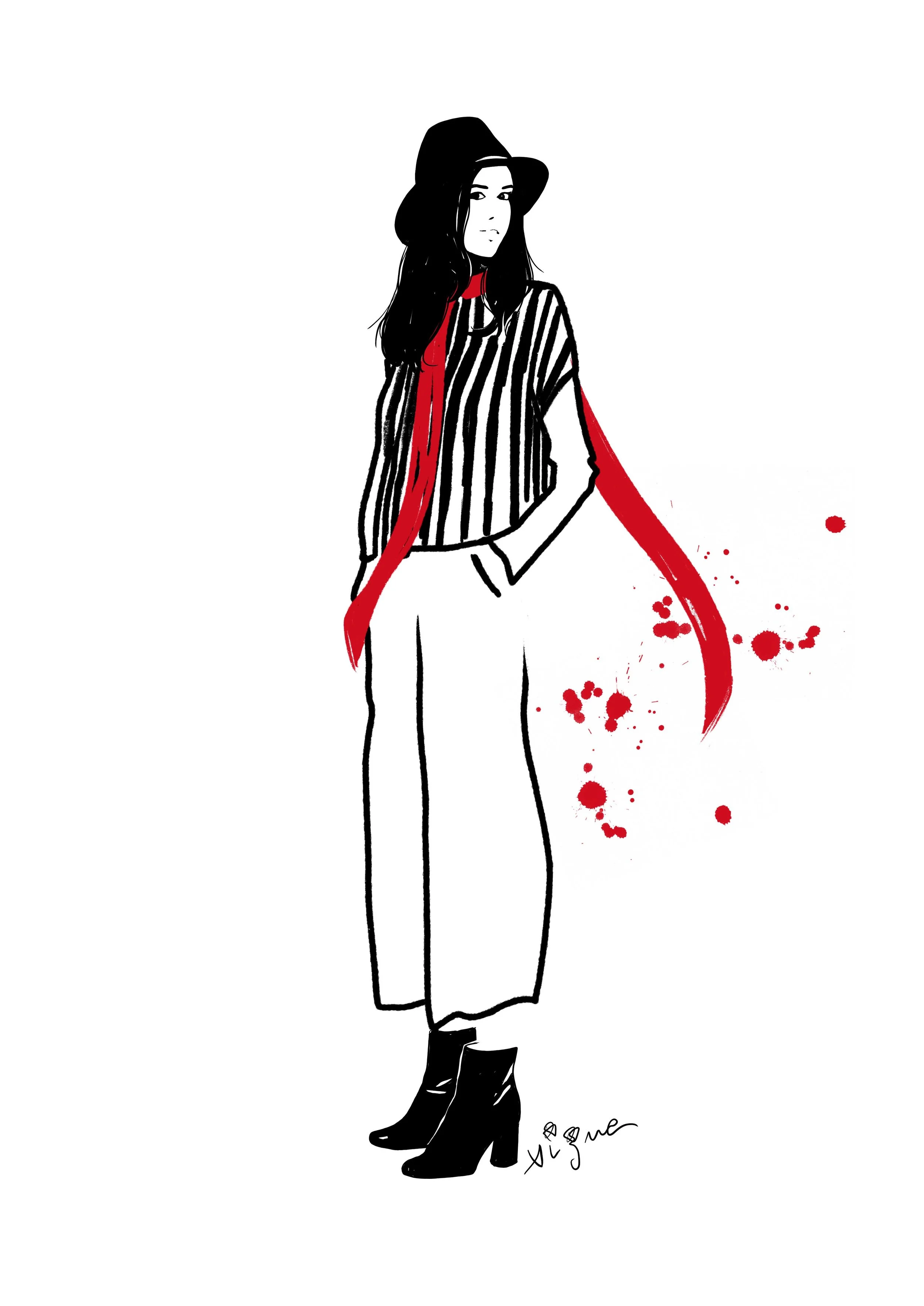 red scarf