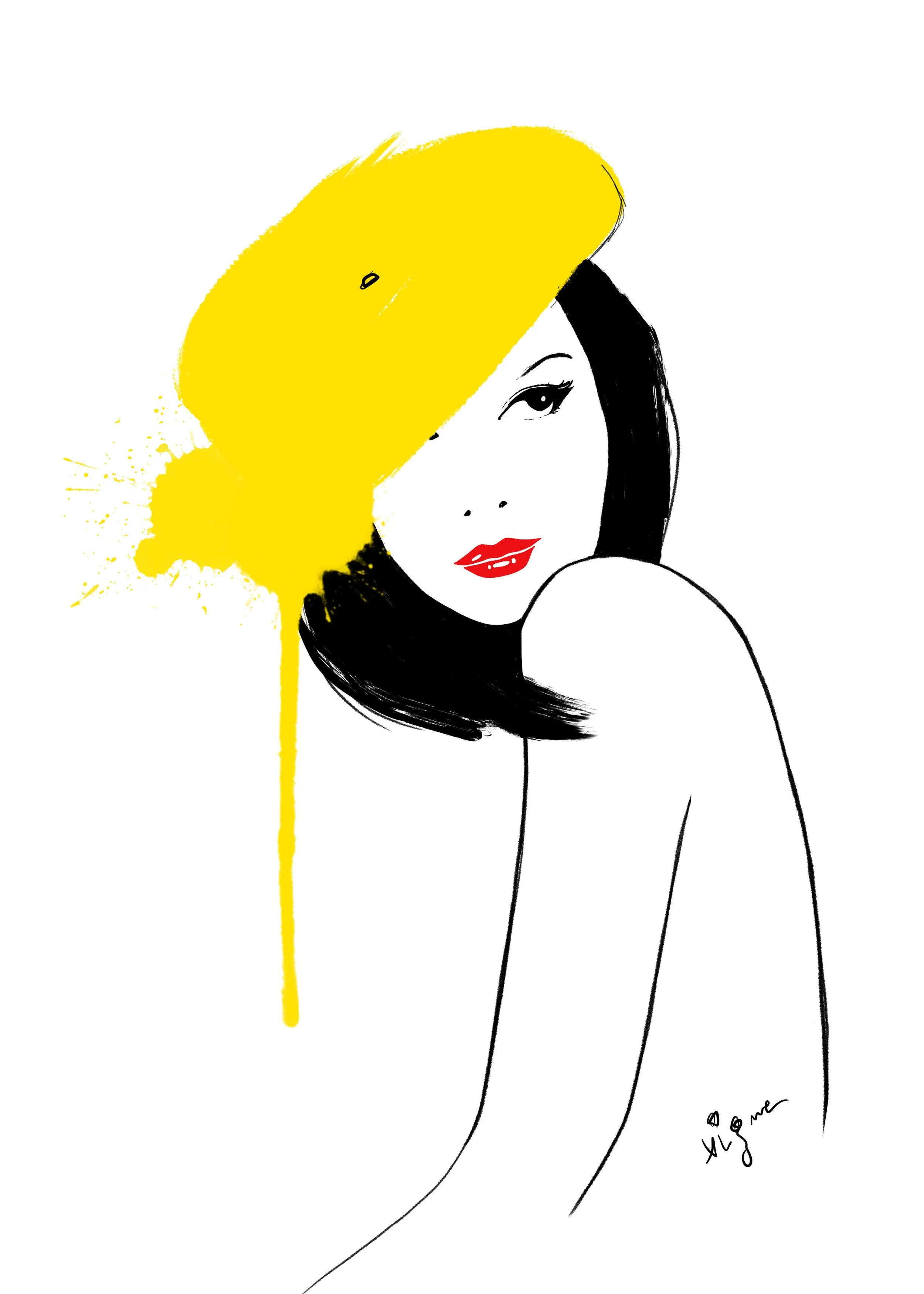 yellow cap