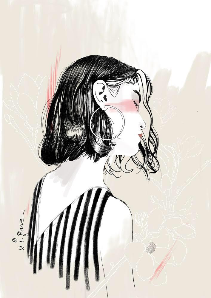 stripes &amp; earring