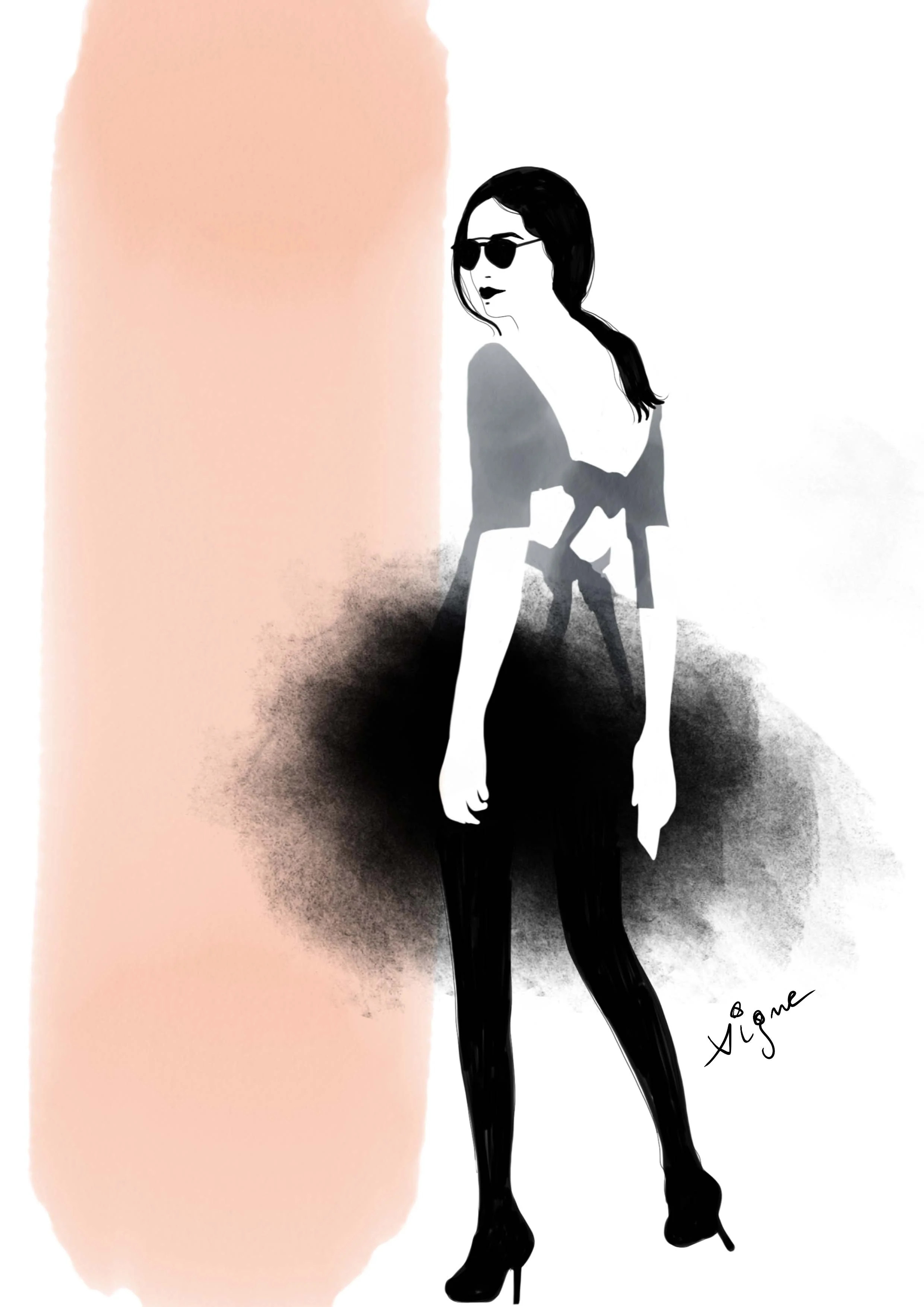 woman in tul skirt