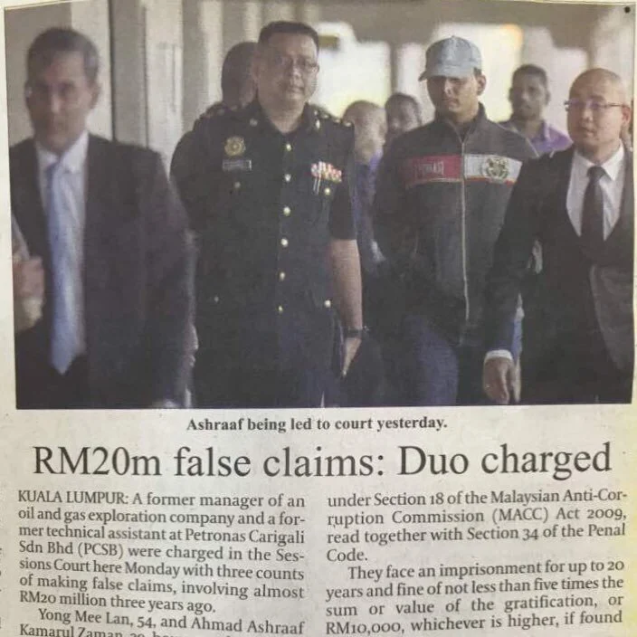 RM20M FALSE CLAIMS: DUO CHARGED