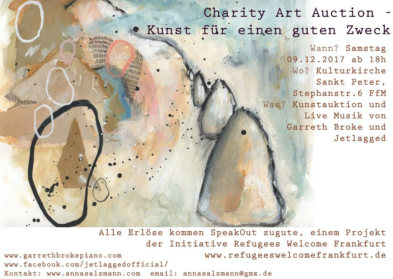 playing live at charity art auction