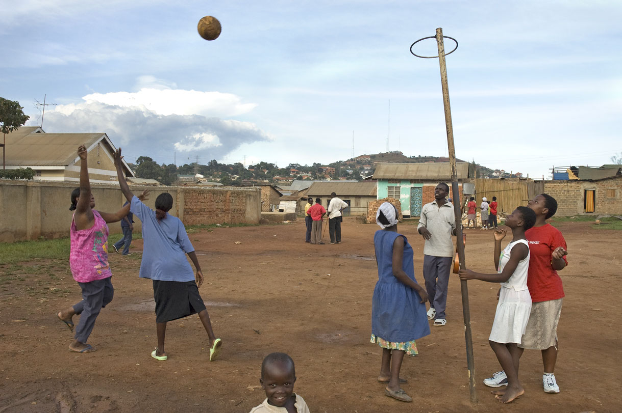  Playing at the Youth Community Center, Kampala, Uganda. 