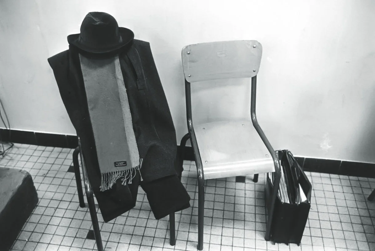 His personal belongings during a political meeting.