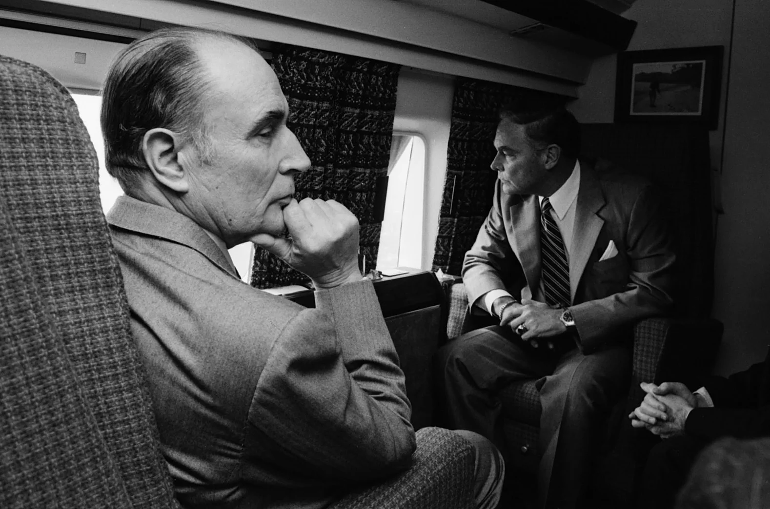 On a helicopter to the White House with general Haig.