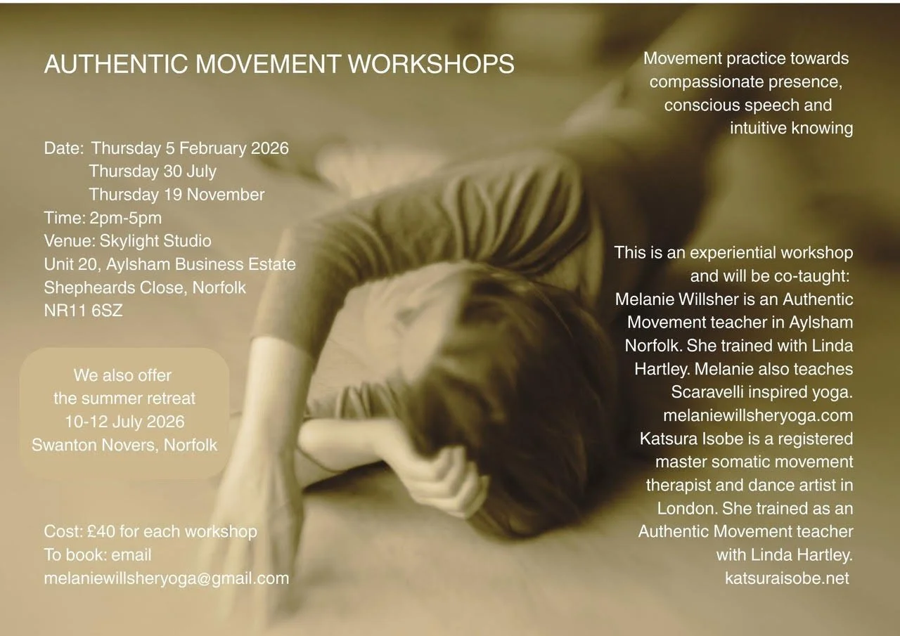 AUTHENTIC MOVEMENT 3 HOUR AFTERNOON WORKSHOP