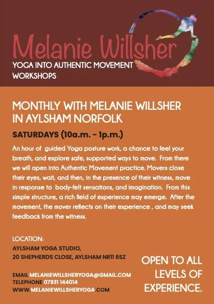 YOGA INTO AUTHENTIC MOVEMENT  3 HOUR WORKSHOP