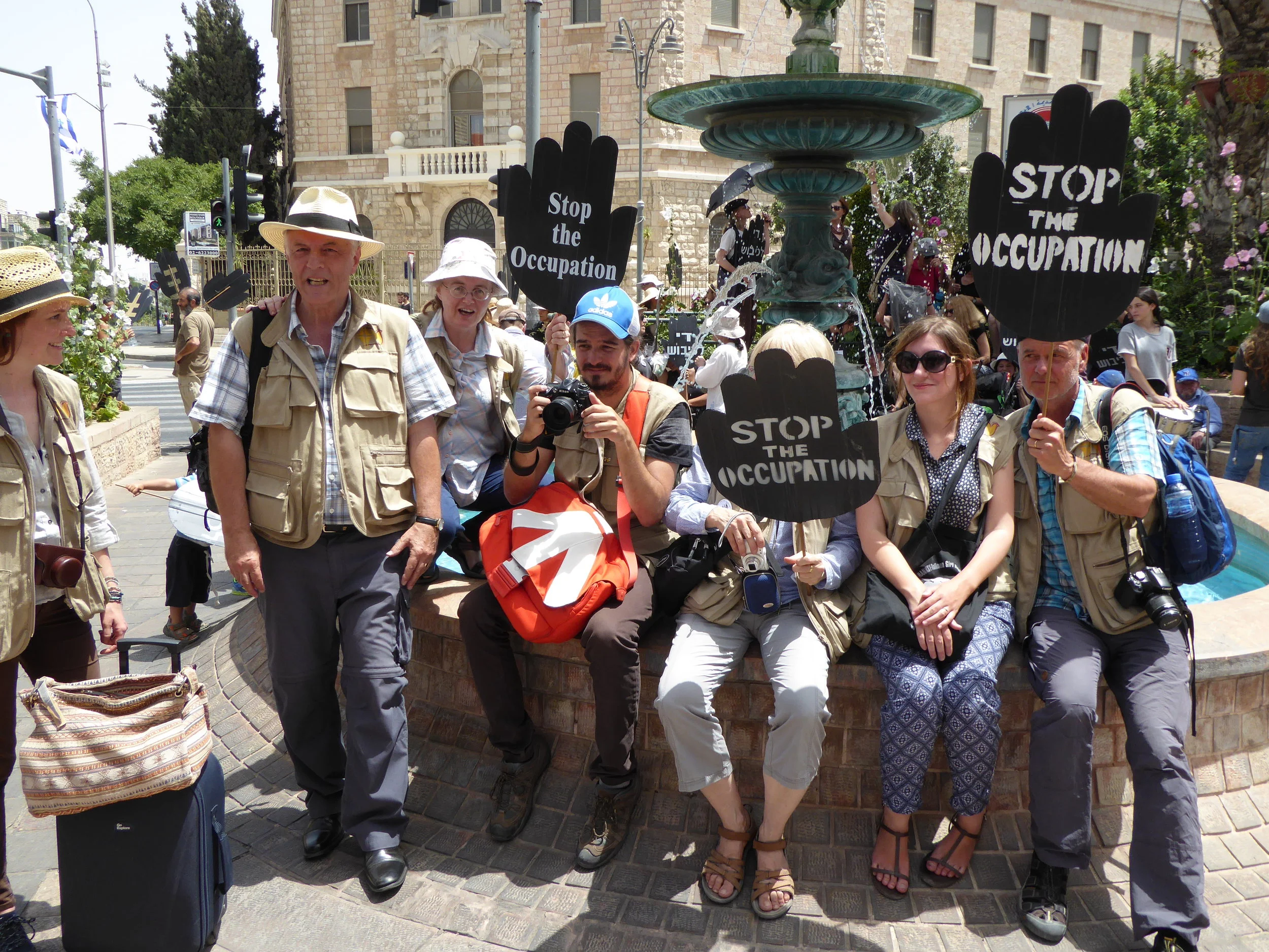 International Ecumenical Accompaniers at the Women in Black demonstration in Jerusalem – 3rd June 2016.