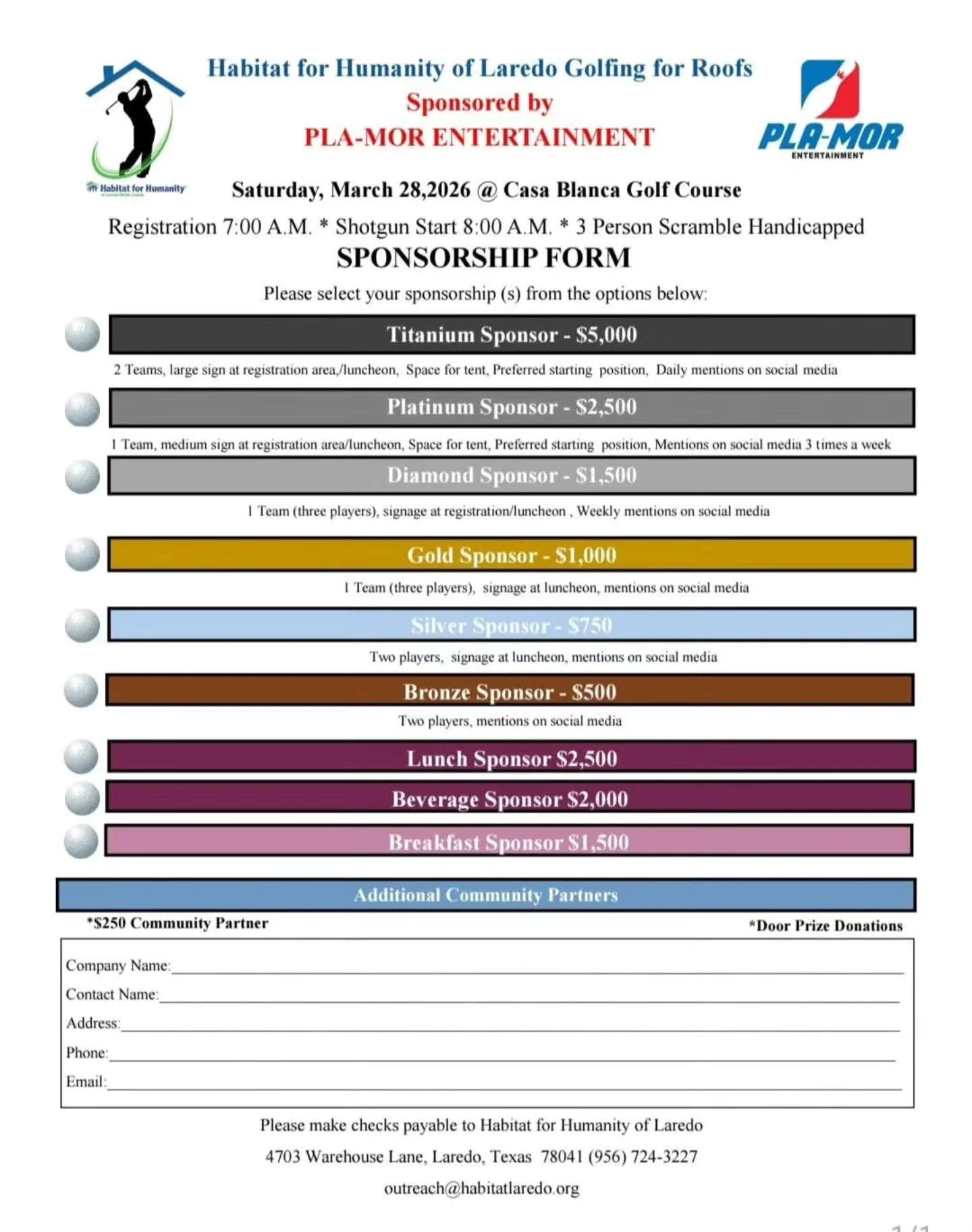 Golfing for Roofs sponsored by @plamorlaredo  is just 2 months away! ⛳️🏌&zwj;♂️Register today!