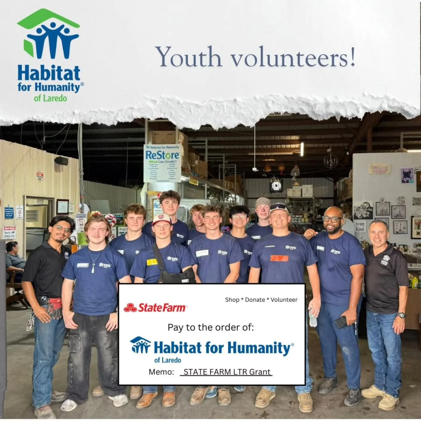 Thanks to a youth program and a State Farm grant, a group of young people took part in a construction program, building skills to better serve their community. #GoodNeighbor